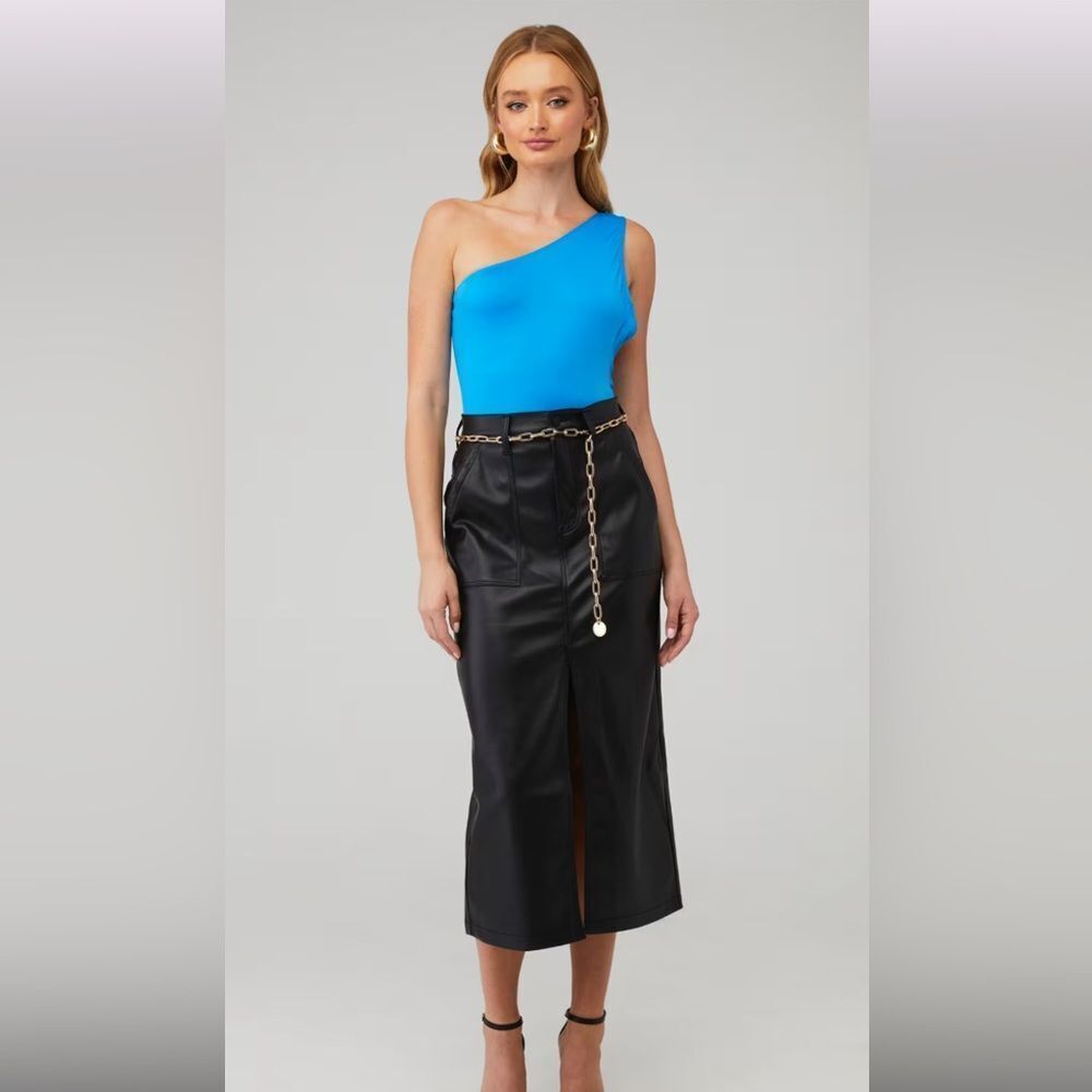 Ow Collection Women's Ezra Cut Out Back Bodysuit in Brilliant Blue Size Medium